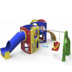 Playground Aventura Com Tubo II Com Balanço Com Acessibilidade