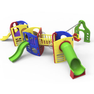 Playground Aventura Com Tubo III Com Balanço Com Acessibilidade