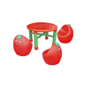 Conjunto Mesas  E Banqueta Morango