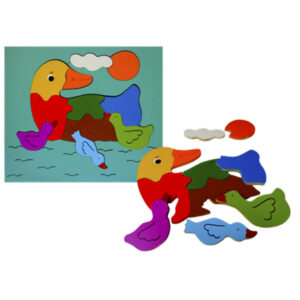 Quebra Cabeça Luxo Pato Com Patinhos 
